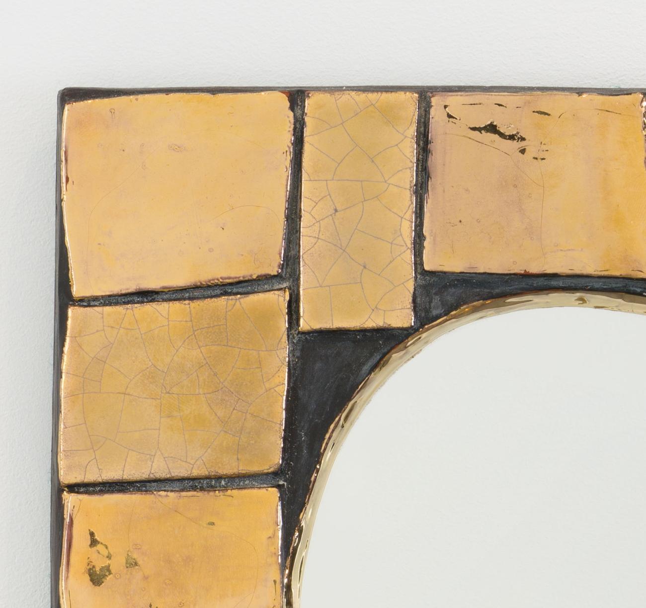 Mithé Espelt Miroir Cuzco 1 or au four Terre estampée détail