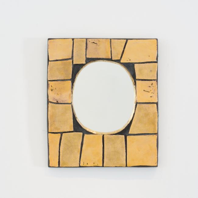 Mithé Espelt Miroir Cuzco 1 or au four Terre estampée