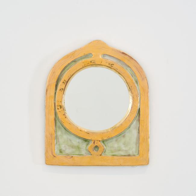 Mithé Espelt Miroir Arche 1 Terre estampée et or au four rare